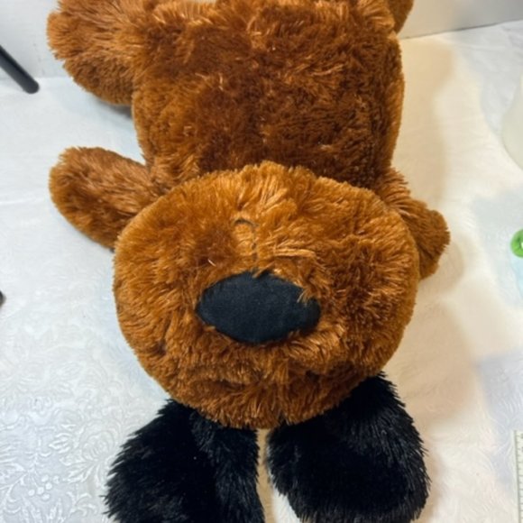 Spark Create Imagine Big 18" Brown Black Puppy Dog Plush Stuffed Animal Soft - Picture 9 of 13